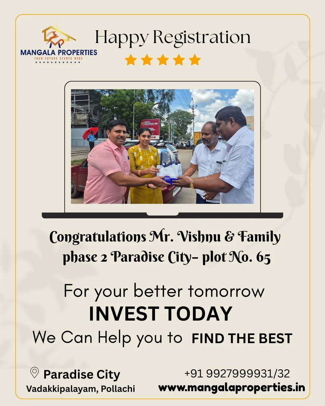 Cream Illustrative Gandhi Jayanti Instagram Post